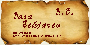 Maša Bekjarev vizit kartica